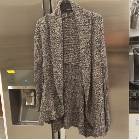 💕KENSIE💕 Marled Knit Shawl Collar Textured Cardigan Marled Gray Small S - Picture 2 of 5